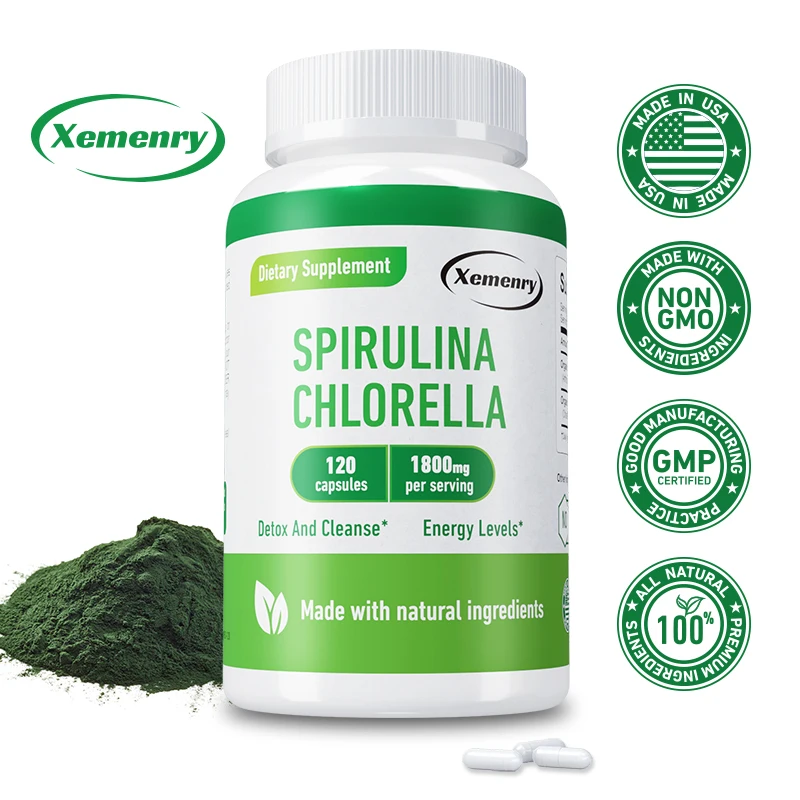Tulsi Holy Basil - Capsule di clorella di spirulina: controllo
