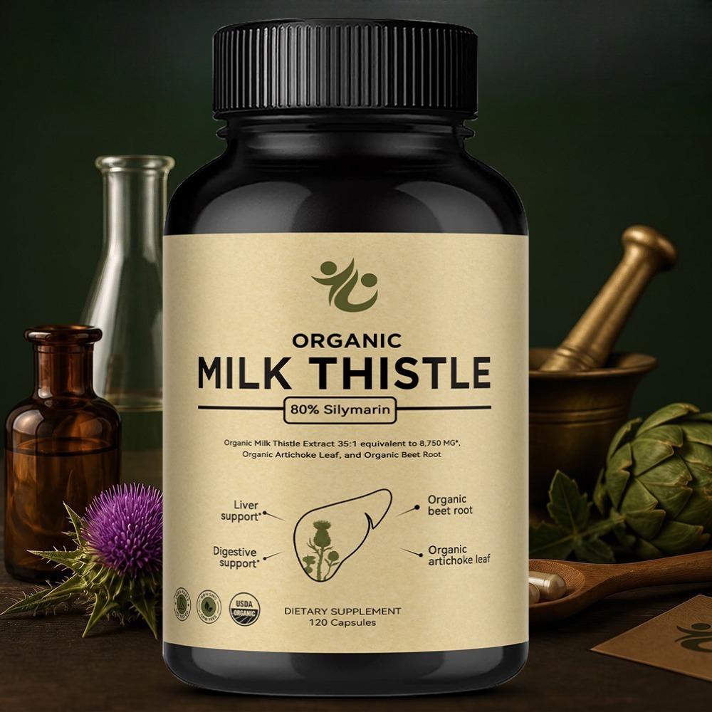 Milk Thistle Silymarin - Capsule di Cardo Mariano per la